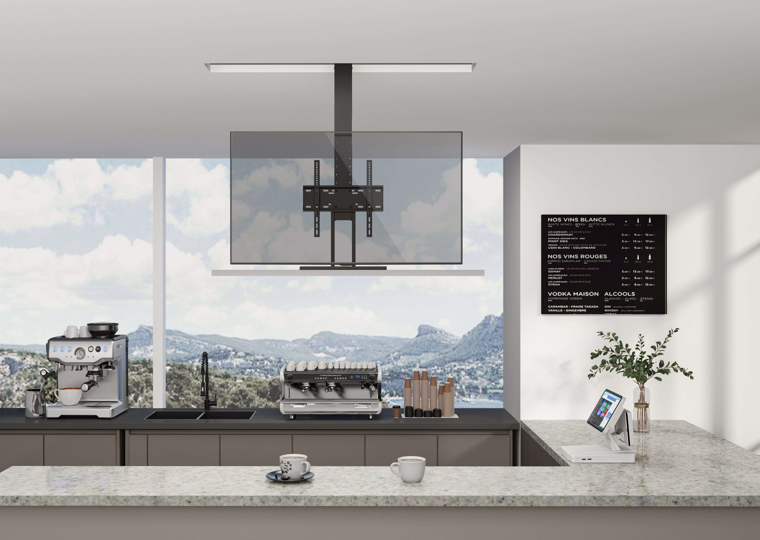 Motorize Electrical Linear Actuator TV lift For Ceiling Down